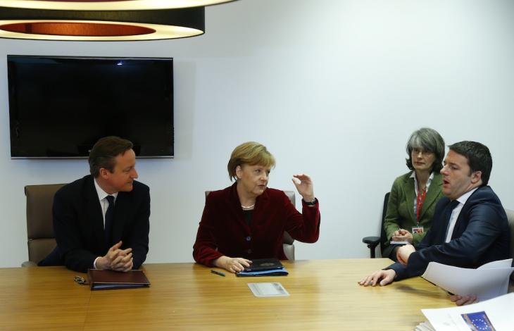 Immagine di un precedente incontro Merkel-Renzi