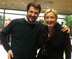 marine le pen, matteo salvini