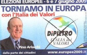 Pino Arlacchi ex IDV ora PD
