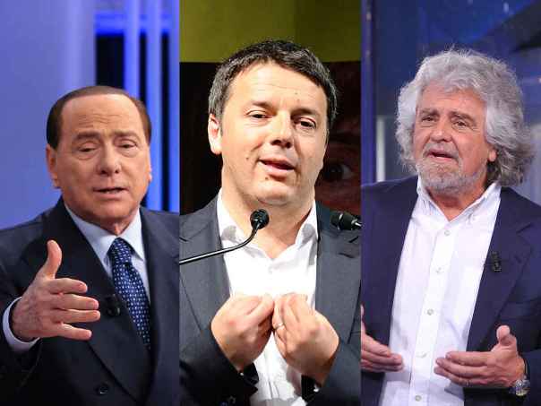 grillo renzi berlusconi, sondaggi elettorali 17 gennaio