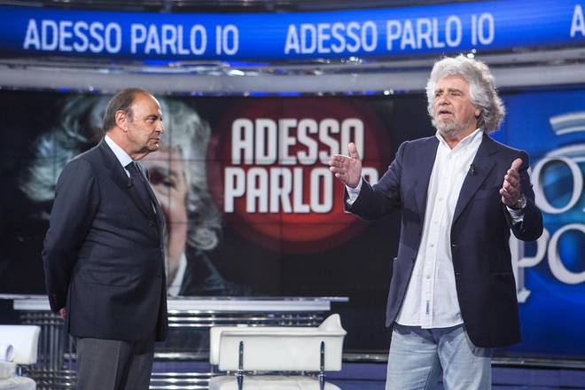 grillo e vespa per porta a porta lunedì 19 maggio 2014 elezioni europee