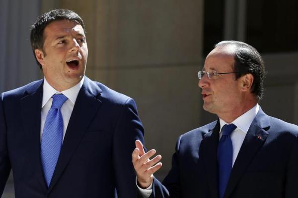 matteo renzi, hollande, isis, siria