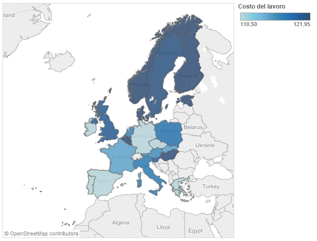 infografiche costo del lavoro