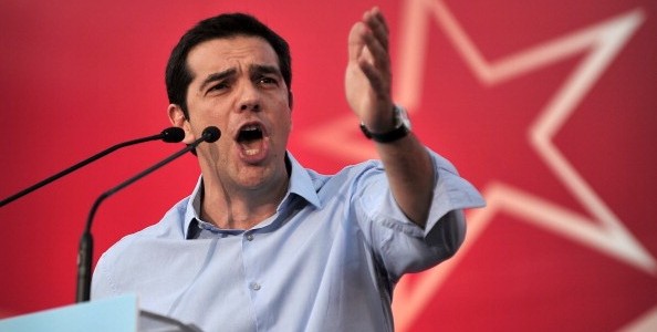 fassina, volto di Tsipras a un comizio