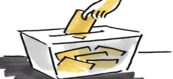 urna elettorale sotto forma di fumetto