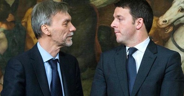 sguardo carico tra delrio e renzi