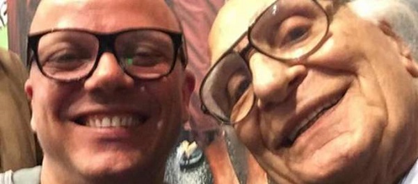 Selfie per Gigi D'Alessio ed il leader dei radicali Marco Pannella