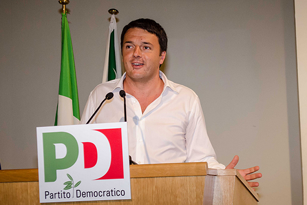 renzi durante un suo intervento in direzione pd