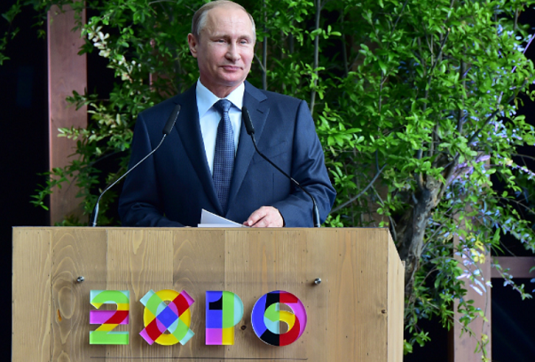 putin in visita all'expo