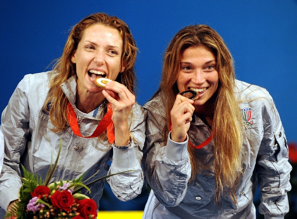 Valentina Vezzali e Margherita Granbassi