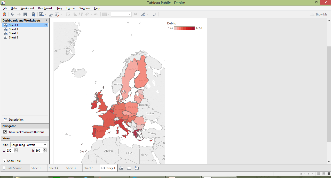 Debito pubblico, mappa dell'Europa