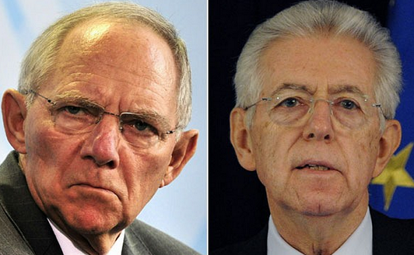 schaeuble a sinistra e monti a destra