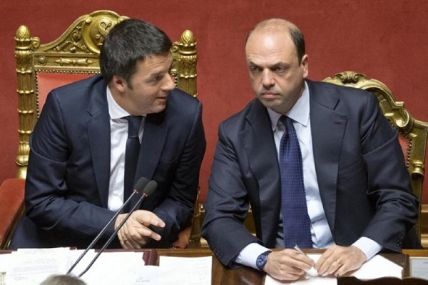unioni civili Matteo Renzi e Angelino Alfano