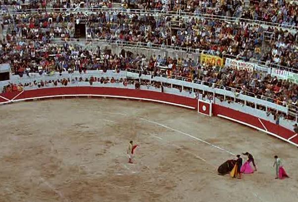 arena e tribuna di una corrida in spagna