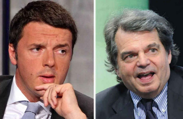 a sinistra matteo renzi e a destra renato brunetta