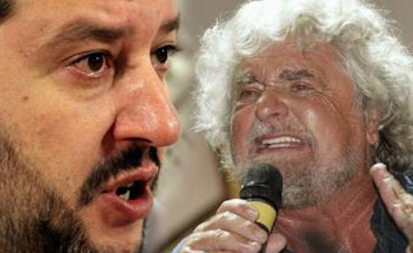 sondaggi elettorali, Beppe Grillo, M5S, Matteo Salvini, Lega Nord