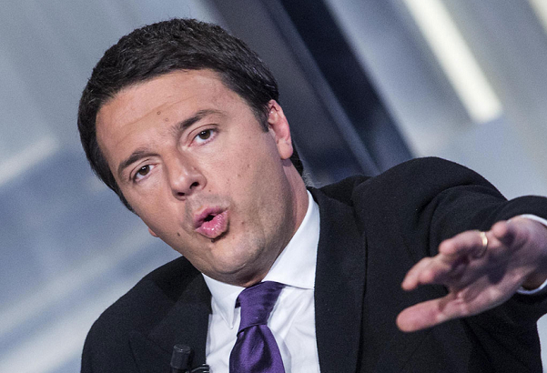 renzi negli studi di porta a porta