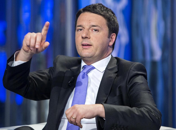 renzi negli studi tv di porta a porta