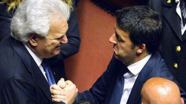 governo gentiloni stretta di mano tra renzi e verdini