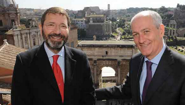 il sindaco di roma marino fotografato col prefetto gabrielli