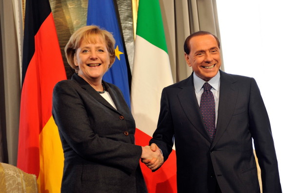 silvio berlusconi, angela merkel