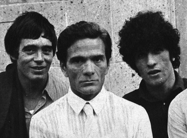 Da sinistra: Franco Citti, Pier Paolo Pasolini, Ninetto Davoli