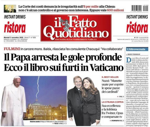 prime pagine, rassegna stampa, 03 novembre 2015, fatto quotidiano