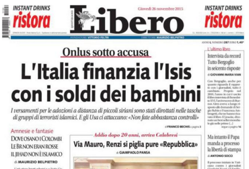 rassegna stampa, politica, 26 novembre 2015