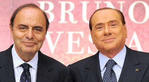 Silvio Berlusconi, Bruno Vespa, Roma, Il giornalista Bruno Vespa e Silvio Berlusconi in occasione della presentazione del libro di Vespa
