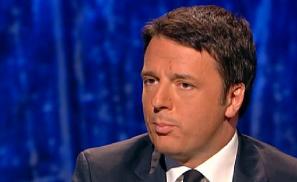 Renzi, Pil, L'Arena, il premier negli studi del programma di Raiuno L'Arena condotto da Massimo Giletti