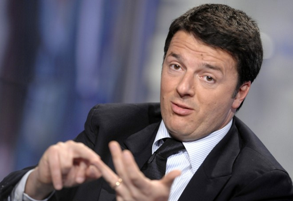 sondaggio renzi, bonus, iscritti pd, il premier renzi negli studi di porta a porta mentre conta con le dita delle mani