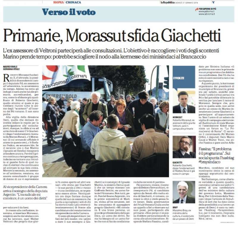 morassut, comunali roma,