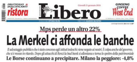 rassegna stampa, 21 gennaio 2016, libero