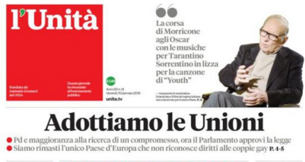 rassegna stampa politica 15 gennaio 2016, unità