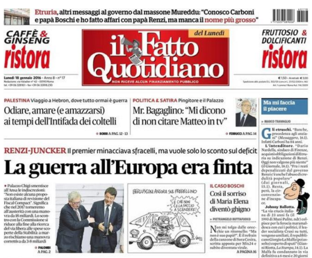 rassegna stampa, politica, 16 gennaio 2016