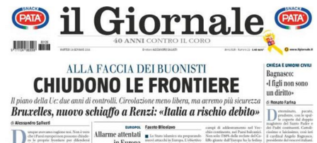 rassegna stampa, politica, 26 gennaio 2016, giornale