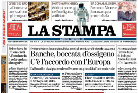 rassegna stampa politica 27 gennaio 2016, la stampa