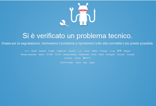 twitter non funziona social network