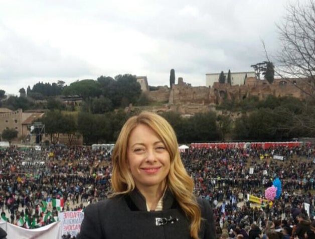 programma fratelli d'italia Giorgia Meloni, Fratelli d'Italia, l'esponente di Fratelli d'Italia durante la manifestazione del Family Day