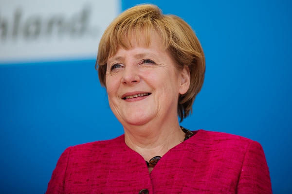 Angela Merkel, volto sorridente
