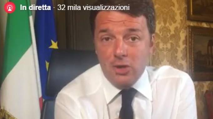 renzi, facebook live