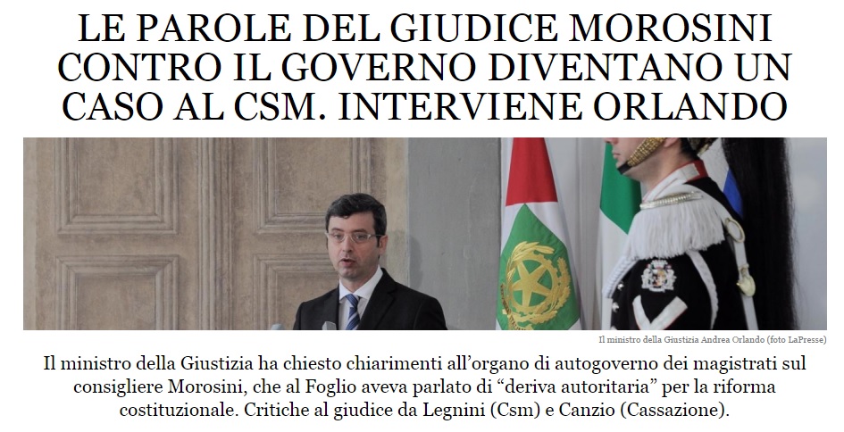 morosini, csm, renzi