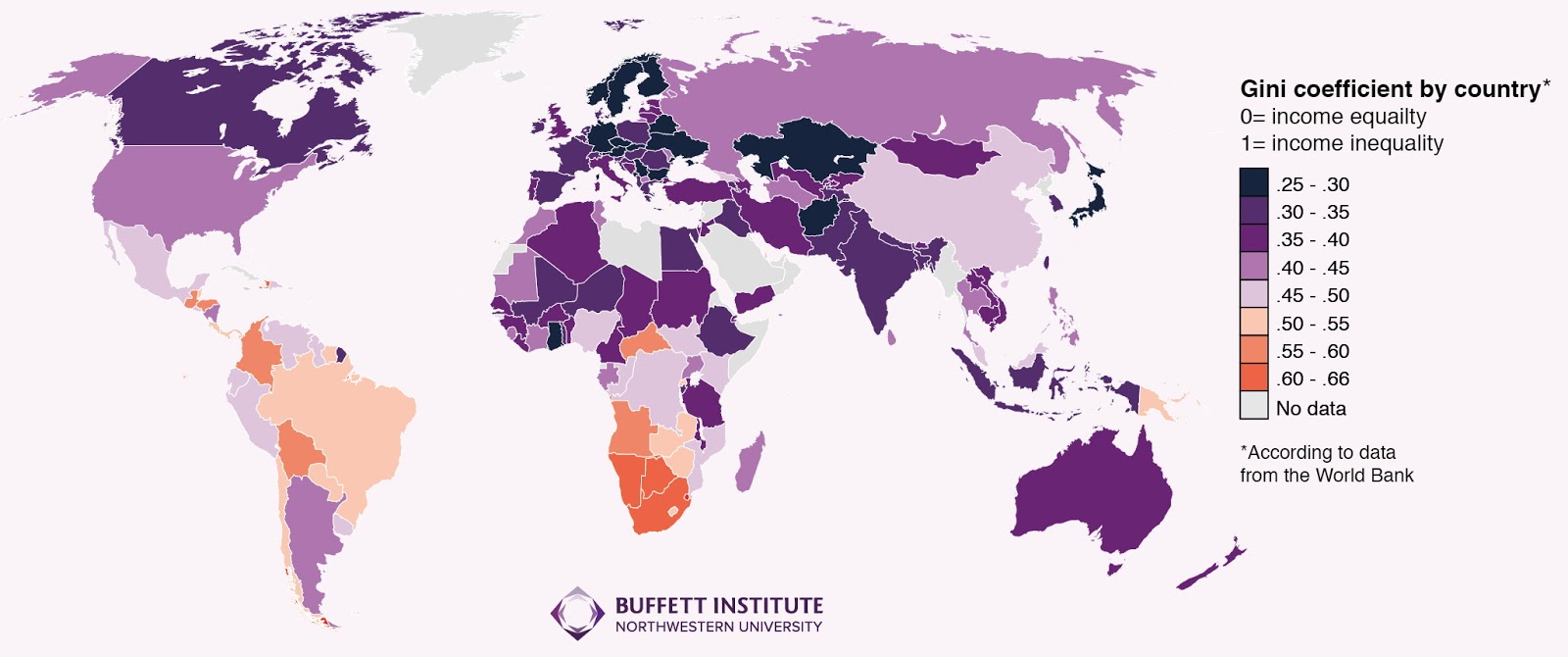 disuguaglianza, mappa con diversi colori