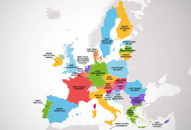 mappa peggiori paesi UE economia e società