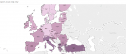 Disoccupati, mappa dell'Europa