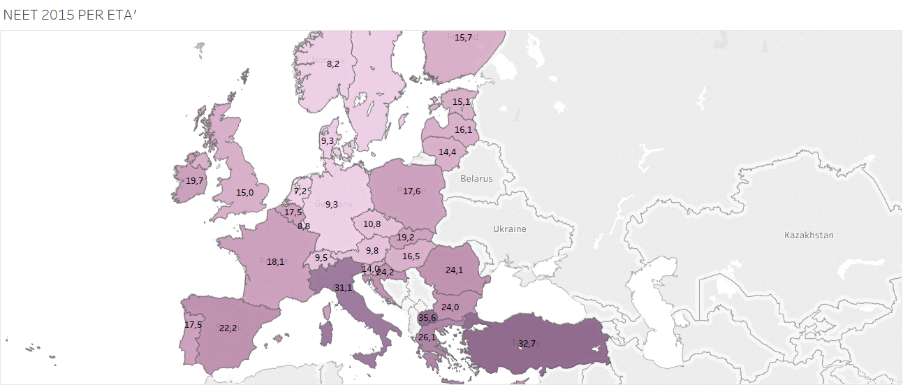 Disoccupati, mappa dell'Europa