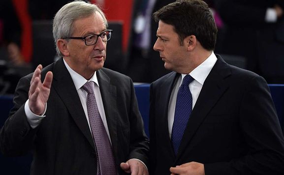 referendum costituzionale - Renzi e Juncker divisi a Berlino
