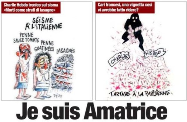 charlie hebdo vignetta terremoto amatrice