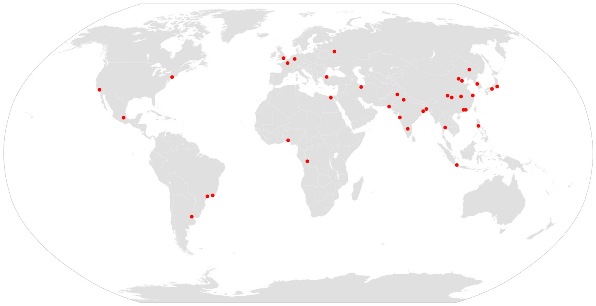 mappa megalopoli città più popolose al mondo