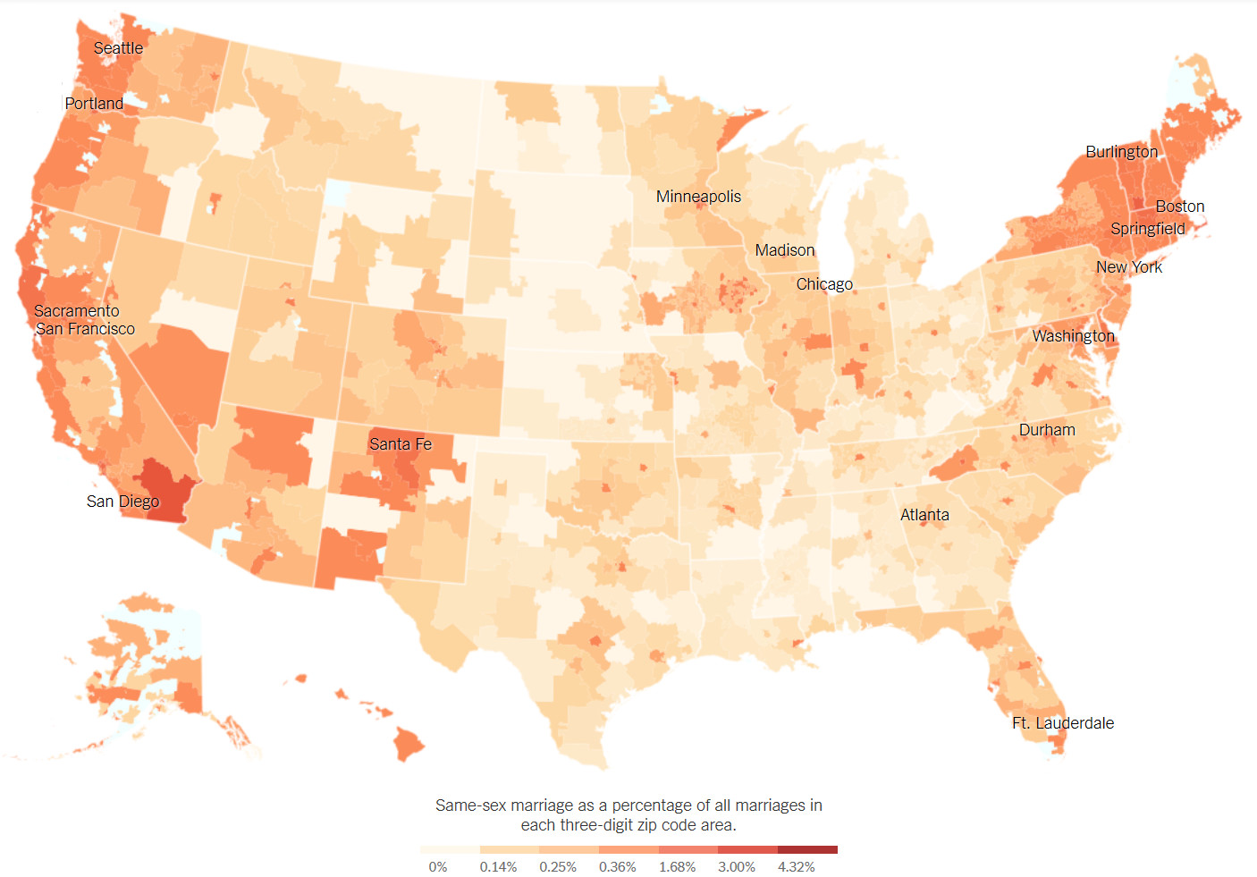 matrimoni gay, mappa degli USA